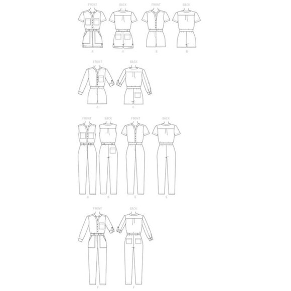 McCall's M7330 Misses L to XXL Jumpsuit and Rompers Uncut Sewing Pattern - Picture 5 of 5